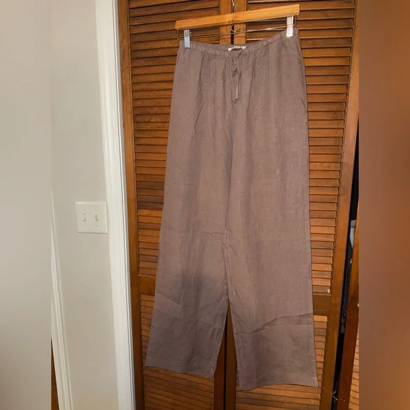 Djerf Linen Pants Brown - Picture 4 of 12